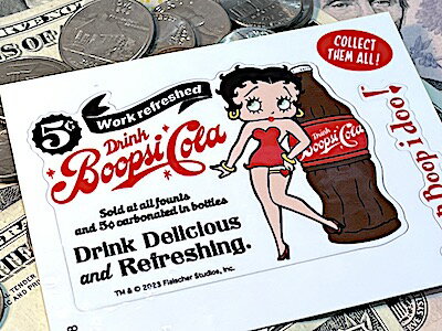 ベティちゃん グッズ アメリカン雑貨 ステッカー Betty Boop Sticker COLA 防水 スマホ デコレーション デカール 1