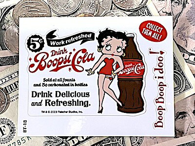 ベティちゃん グッズ アメリカン雑貨 ステッカー Betty Boop Sticker COLA 防水 スマホ デコレーション デカール 2