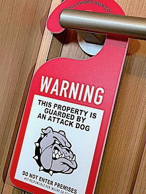 HANGER SIGN ドアノブハンガー DOG アメリカン雑貨 WARNING ポスター 看板 壁掛け 店舗 ガレージ ディスプレイ HANGER SIGN ドアノブハンガー DOG アメリカン雑貨 WARNING ポスター 看板 壁掛け 店舗 ガレージ ディスプレイ
