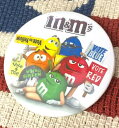 【TIME SALE】【定形郵便発送!送料無料!!】アメリカン雑貨 BIG缶バッジ m&m's エムアンドエムズ-LJ0030