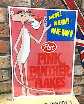 【最大70%OFF歳末大SALE開催中】PINK PANTHER グッズ アメリカン雑貨 台紙付きポスター ピンクパンサー 壁飾り-LA0003