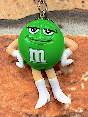 m&m's グッズ アメリカン雑貨 PVC キーホルダー GREEN キーリング キーチェーン M&M's エムアンドエムズ ファッション小物 アクセサリー