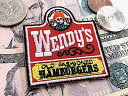 アメリカン雑貨 mini ワッペン WEndy's ウェンディーズ ファミレス アップリケ アイロンパッチ ファッション小物 カスタマイズ