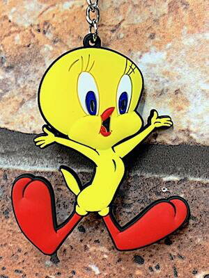 アメリカン雑貨 ラバーキーホルダー トゥイーティー ルーニーテューンズ Tweety Looney Tunes キーリング キーチェーン