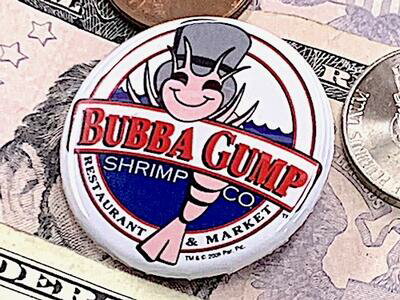 【TIME SALE】アメリカン雑貨 缶バッジ BUBBA GUMP ファッション 小物 アクセント オシャレ 映画