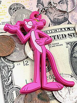 ピンクパンサー グッズ アメリカン雑貨 ラバーキーホルダー キーリング キーチェーン PINK PANTHER