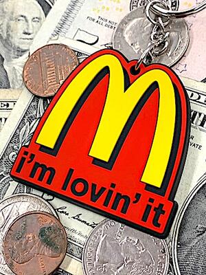 アメリカン雑貨 ラバーキーホルダー マクドナルド McDonald's マック マクド キーリング キーチェーン ファストフード ハンバーガーのサムネイル