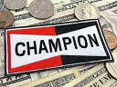 アメリカン雑貨 ワッペン CHAMPION アップリケ アイロンパッチ ファッション小物 カスタマイズ 車 レーシング