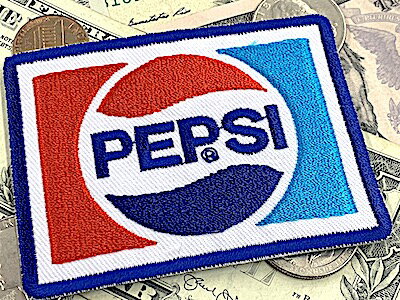 アメリカン雑貨 ワッペン PEPSI Cola ペプシ コーラ スクエア アップリケ アイロンパッチ ファッション小物 カスタマイズ