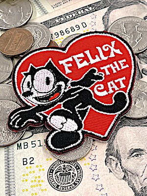 Felix グッズ アメリカン雑貨 ワッペン パッチ アップリケ フィリックス HEART ファッション小物 カスタマイズ