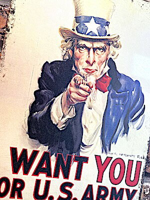 アメリカン雑貨 ブリキ看板 アンクル・サム 海外 ポスター アート A4サイズ メタルサイン 壁飾り パブ バー 店舗 ガレージ ディスプレイ