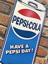 【TIME SALE】PEPSI COLA アメリカン雑貨 エンボスメタルサイン CAN ペプシコーラ メタルサイン 店舗 ガレージ ディスプレイ 看板