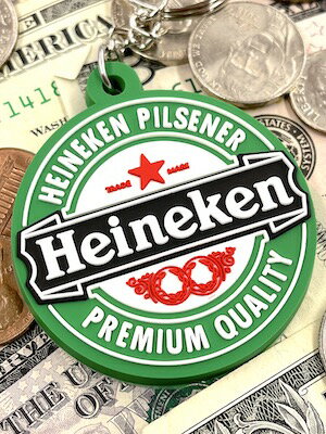 アメリカン雑貨 ラバーキーホルダー Heineken BEER ハイネケン ビール キーリング キーチェーン