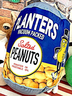 Mr.PEANUT グッズ アメリカン雑貨 ダイカットクッション CAN ミスターピーナッツ ぬいぐるみ 抱き枕 インテリア ギフト プレゼント