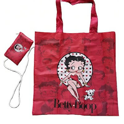 ベティちゃん グッズ Betty Boop エコバッグ ショッピング バッグ Red ミニポーチ付き トートバッグ ベティちゃん グッズ Betty Boop エコバッグ ショッピング バッグ Red ミニポーチ付き トートバッグ