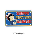 ベティちゃん グッズ アメリカン雑貨 BIKER CM PLATE ミニ CMプレート GARAGE バイク ライセンス プレート Betty Boop ナンバープレート 看板(3)