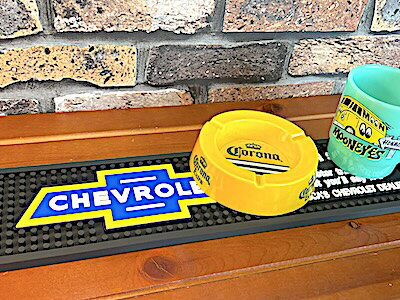 バーマット BAR MAT アメリカン雑貨 CHEVROLET シボレー BLACK パブ バー グッズ コースター 店舗 ガレージ 車内 ディスプレイ カーアクセサリー アメ車