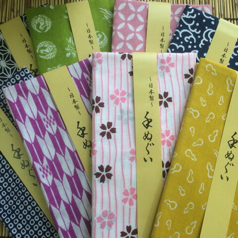 【6枚までメール便発送可】小紋調 和柄手ぬぐい 1【33×90cm】(1)唐草〜(17)2色水流金魚和小物 手拭い 捺染染め日本柄 古典柄 伝統 JAPAN 男女兼用 ふきん お土産 返礼 プレゼント 海外 お土産 綿