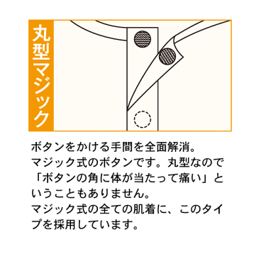 【メール便送料無料】紳士前開き7分袖（ラグラン袖・丸型マジック）LLサイズワンタッチ肌着・最高の肌ざわり 介護肌着 介護用品 介護衣料 介護服 高齢者 老人 お年寄り 病院 施設 入院 通院 介護 リハビリ パジャマ 着替え 下着 インナー アンダーウェア