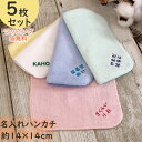 【メール便送料無料】名入れ 約14cm ハンカチお名前刺繍入り ハンカチタオル ミニハンカチ5枚セット プレゼント ギフト キッズ 子供会 記念品 PTA 出産...
