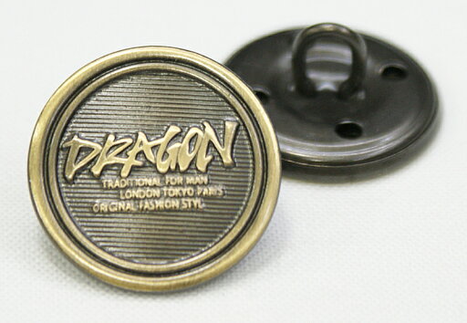 【学生ボタン】DORAGON平型ボタン(RIVAXメーカーボタン)前ボタンと袖ボタンが選べます ☆メール便対応☆