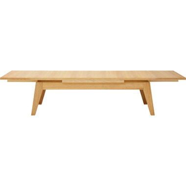 ワイドに広がる伸長式!天然木エクステンションリビングローテーブル ナチュラル CPN-102NA