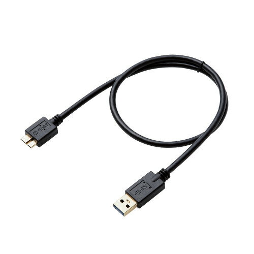【ポイント20倍】エレコム USB3.0ケーブル/A-microBタイプ/AV売場用/0.5m/ブラック DH-AMB3N05BK
