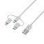 ڥݥۥ쥳 ޡȥեUSB֥/3in1/microUSB+Type-C+Lightning/1.2m/ۥ磻 MPA-AMBLCAD12WH