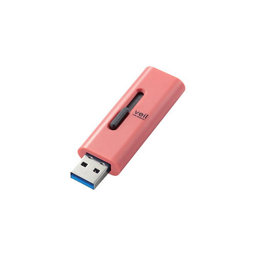 【クーポン配布中】エレコム USBメモリー/USB3.2(Gen1)対応/スライド式/64GB/レッド MF-SLU3064GRD