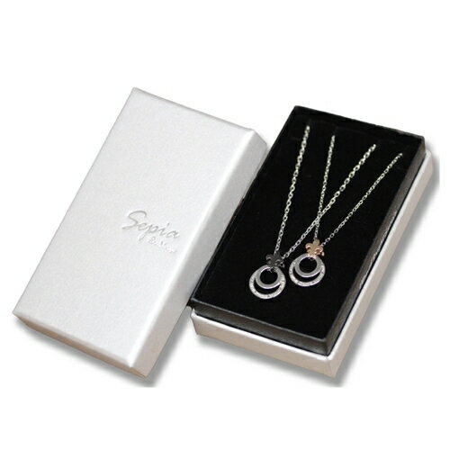 【ポイント20倍】Sepia ペアネックレス ペアペンダント ペアジュエリー ペアアクセサリー セット ステンレス 316l ピンクゴールド ブラック サークル...