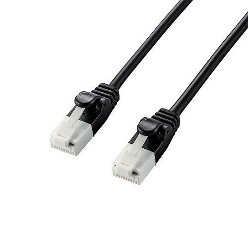 【クーポン配布中】【5個セット】エレコム やわらかLANケーブル/CAT6A/爪折れ防止/3.0m/ブラック LD-GPAYT/BK30X5