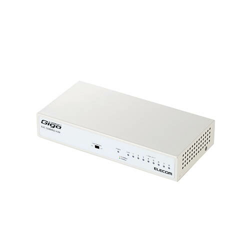 【ポイント20倍】エレコム Giga対応スイッチングHub/8ポート/金属筐体/磁石付き/電源内蔵モデル/ホワイト EHC-G08MN2-HJW