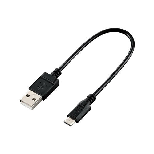 ڥݥ&ޥ饽оݡۥ쥳 microUSB֥/USB2.0/ѥå/0.15m/֥å U2C-JAMB015BK