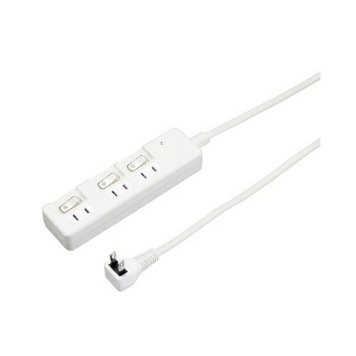 【ポイント20倍】YAZAWA 3個口節電タップ0.3mホワイトH8S3303WH