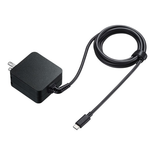 USB Power Delivery対応AC充電器(PD65W・TypeCケーブル一体型) ACA-PD76BK [ACAPD76BK]