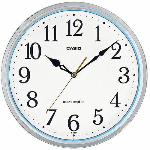 【クーポン配布中】カシオ計算機 CASIO 電波掛時計 シルバー/ブルー IQ-481J-8JF 【クーポン配布中】カシオ計算機 CASIO 電波掛時計 シルバー/ブルー IQ-481J-8JF