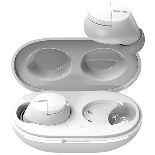 【クーポン配布中】エレコム 完全ワイヤレスBluetoothヘッドホン LBT-TWS12WH