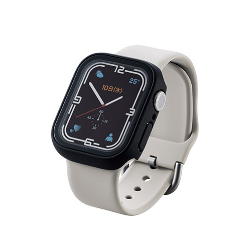 【クーポン配布中】エレコム Apple Watch41mm用フルカバーケース プレミアムガラス 高透明 AW-21BFCGBK