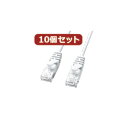【ポイント20倍】10個セットサンワサプライ カテゴリ6極細LANケーブル LA-SL6-02WX10