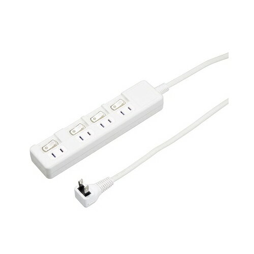 【ポイント20倍】【5個セット】 YAZAWA 4個口節電タップ2mホワイトH8S442WHX5