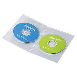 【ポイント20倍】【5個セット(10枚×5)】 サンワサプライ スリムDVDトールケース(2枚収納・10枚セット・クリア) DVD-TU2-10CLNX5