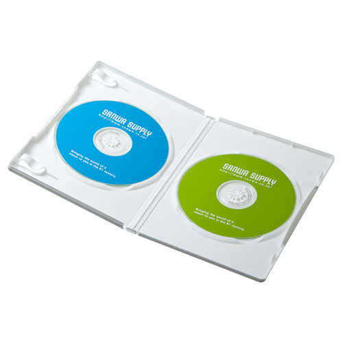 【クーポン配布中】サンワサプライ DVDトールケース(2枚収納・10枚セット・ホワイト) DVD-TN2-10WN