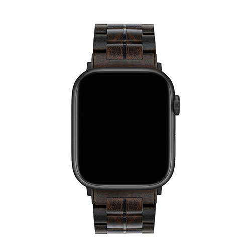 【マラソンでポイント最大46倍】VOWOOD ボーウッド 天然木バンド for Apple Watch アップルウォッチ 45/44/42mm 黒檀 VW74036AWCP