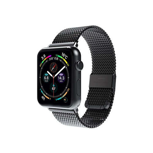 yN[|zzzmiak CLIP MESH BAND for Apple Watch 41/40/38mm ubN SMAMA-W3840BK