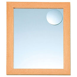 鏡大きく見える拡大鏡の付いたスタンド付きの木目調ミラーです。壁掛けにも使用いただけます。鏡の産地、大阪・平野の職人YanaKatu-ヤナカツ-の「柳原克利」が1枚1枚作り上げた国産品です。メーカー品番:10779 サイズ:29.8×24.7...
