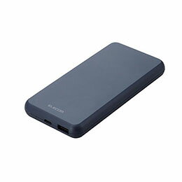 【ポイント20倍】エレコム モバイルバッテリー/リチウムイオン電池/薄型/15W/10000mAh/Type-C1ポート/USB-A1ポート/ブルー DE-C38-10000BU 1