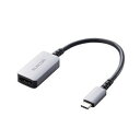 ELECOM AD-CHDMIQSSV 変換アダプター ( USB Type-C to HDMI ) ミラーリング マルチディスプレイ対応 4K 60Hz 断線に強い 高耐久 シルバー -お品- -ds