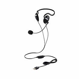 【クーポン配布中&マラソン対象】エレコム 両耳USBネックバンドヘッドセット HS-NB03SUBK