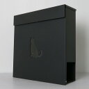 【クーポン配布中】郵便ポスト 郵便受け おしゃれ 人気 大型 メールボックス 壁掛け 鍵付き マグネット付き ブラック 黒色ポスト