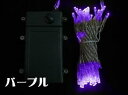 【クーポン配布中】【送料無料】タイマー式、乾電池式、LEDストリングライト(ストレート) 、クリアコード、50球、紫 【代引不可】